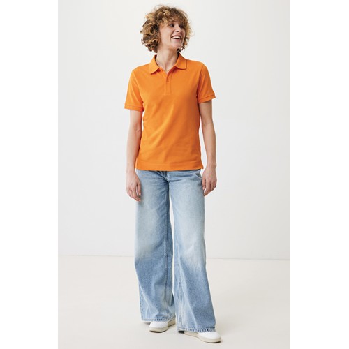 orange IQONIQ Yosemite Polo Piqué Unisex Algodón Reciclado