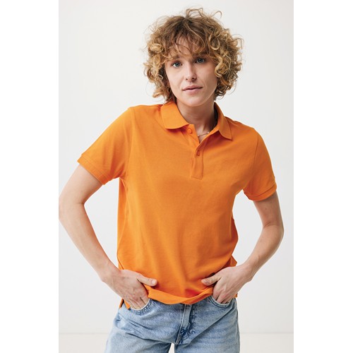 orange IQONIQ Yosemite Polo Piqué Unisex Algodón Reciclado