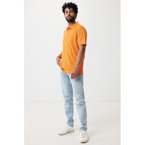 orange IQONIQ Yosemite Polo Piqué Unisex Algodón Reciclado