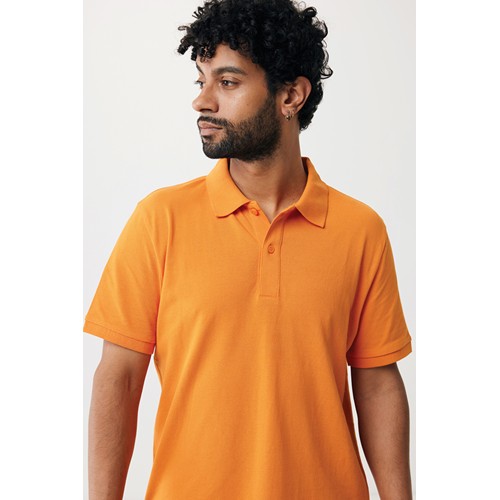 orange IQONIQ Yosemite Polo Piqué Unisex Algodón Reciclado