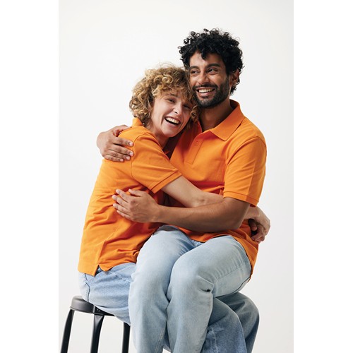 orange IQONIQ Yosemite Polo Piqué Unisex Algodón Reciclado