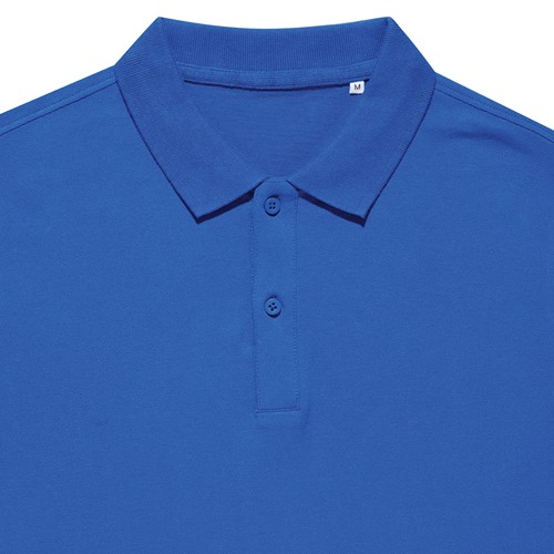 azulón IQONIQ Yosemite Polo Piqué Unisex Algodón Reciclado