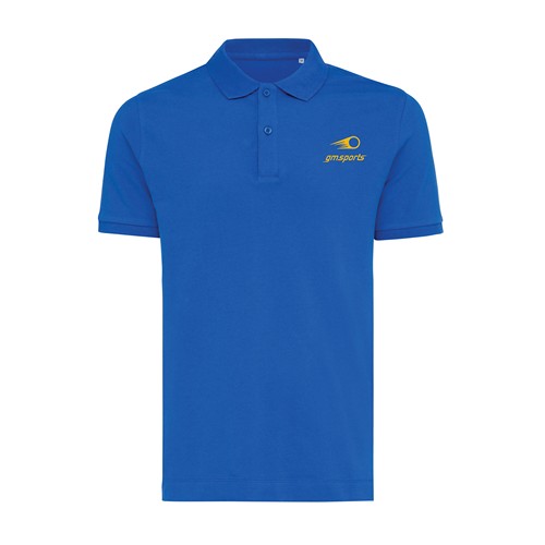 azulón IQONIQ Yosemite Polo Piqué Unisex Algodón Reciclado