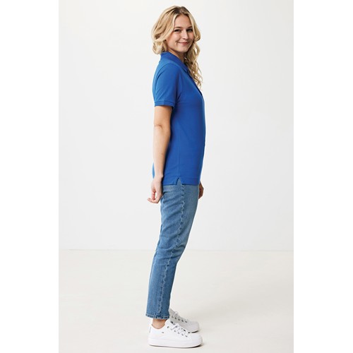 azulón IQONIQ Yosemite Polo Piqué Unisex Algodón Reciclado