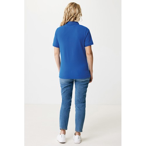 azulón IQONIQ Yosemite Polo Piqué Unisex Algodón Reciclado