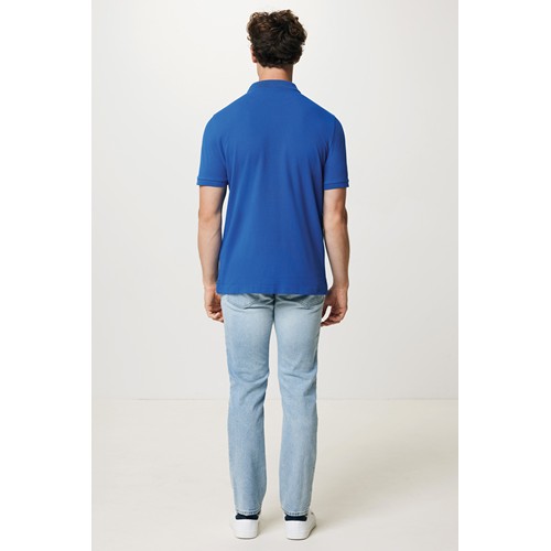azulón IQONIQ Yosemite Polo Piqué Unisex Algodón Reciclado