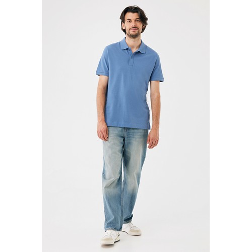 azul pato IQONIQ Yosemite Polo Piqué Unisex Algodón Reciclado