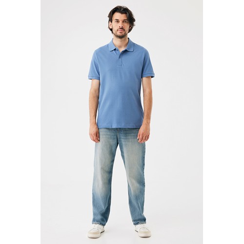 azul pato IQONIQ Yosemite Polo Piqué Unisex Algodón Reciclado
