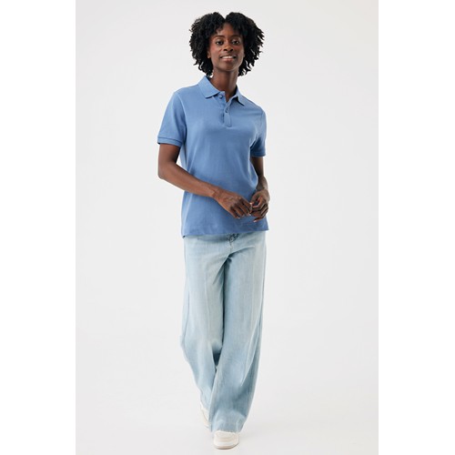 azul pato IQONIQ Yosemite Polo Piqué Unisex Algodón Reciclado
