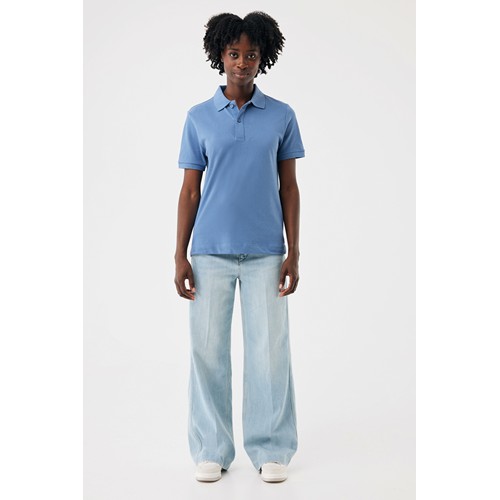 azul pato IQONIQ Yosemite Polo Piqué Unisex Algodón Reciclado