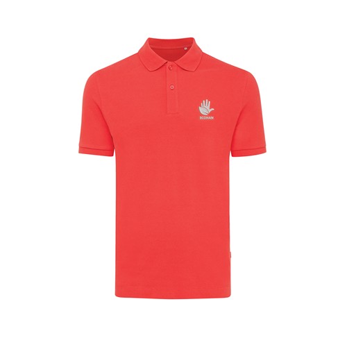 rojo claro IQONIQ Yosemite Polo Pique Unisex Algodón Reciclado