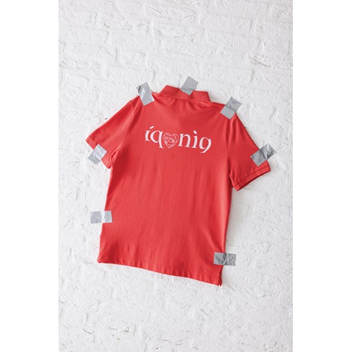 rojo claro IQONIQ Yosemite Polo Pique Unisex Algodón Reciclado