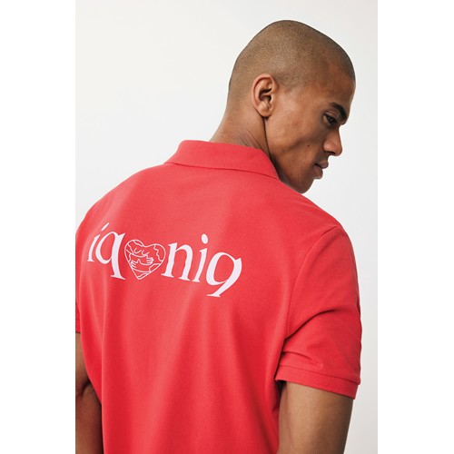 rojo claro IQONIQ Yosemite Polo Pique Unisex Algodón Reciclado