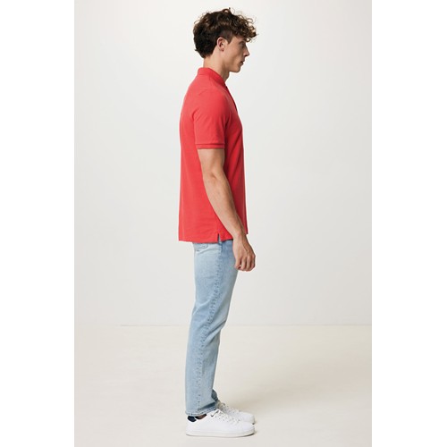 rojo claro IQONIQ Yosemite Polo Pique Unisex Algodón Reciclado