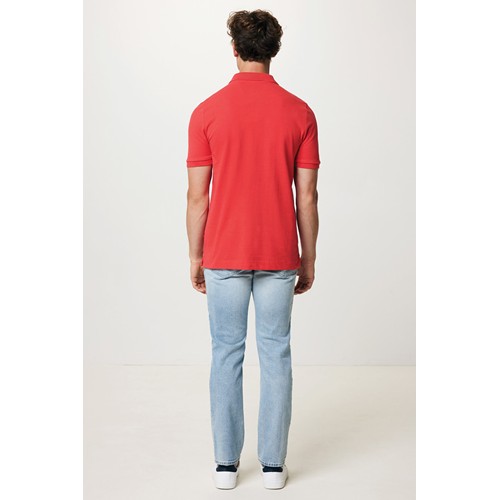 rojo claro IQONIQ Yosemite Polo Pique Unisex Algodón Reciclado