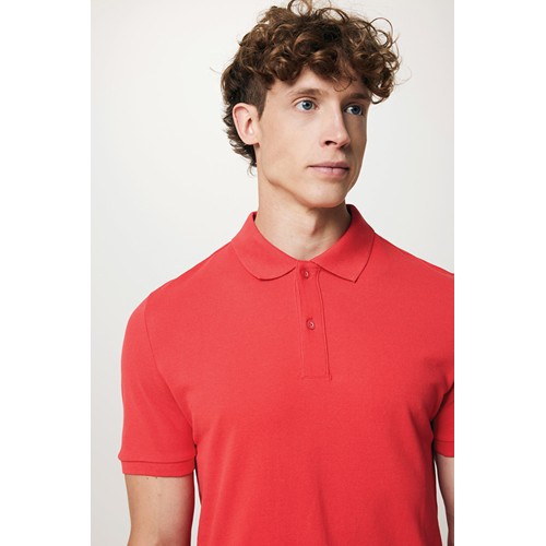 rojo claro IQONIQ Yosemite Polo Pique Unisex Algodón Reciclado