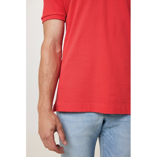 rojo claro IQONIQ Yosemite Polo Pique Unisex Algodón Reciclado
