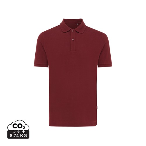 burdeos IQONIQ Yosemite Polo Pique Unisex Algodón Reciclado