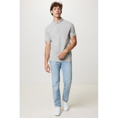 gris chiné IQONIQ Yosemite Polo Piqué Unisex Algodón Reciclado