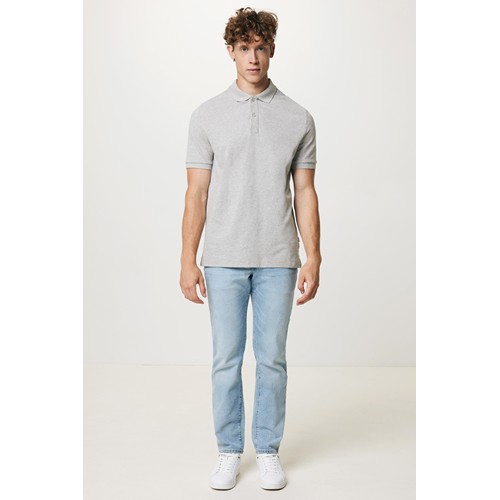 gris chiné IQONIQ Yosemite Polo Piqué Unisex Algodón Reciclado