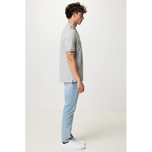 gris chiné IQONIQ Yosemite Polo Piqué Unisex Algodón Reciclado