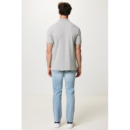 gris chiné IQONIQ Yosemite Polo Piqué Unisex Algodón Reciclado
