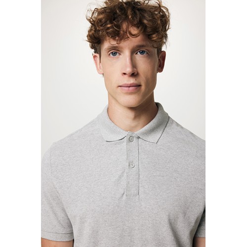 gris chiné IQONIQ Yosemite Polo Piqué Unisex Algodón Reciclado