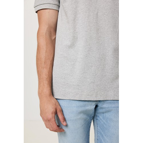 gris chiné IQONIQ Yosemite Polo Piqué Unisex Algodón Reciclado