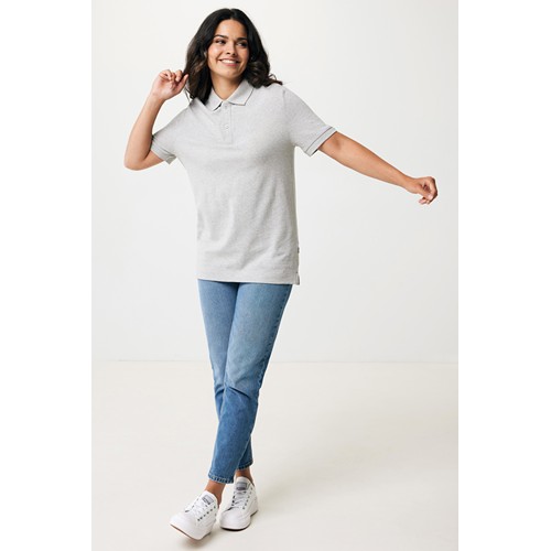 gris chiné IQONIQ Yosemite Polo Piqué Unisex Algodón Reciclado