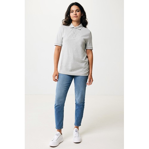 gris chiné IQONIQ Yosemite Polo Piqué Unisex Algodón Reciclado