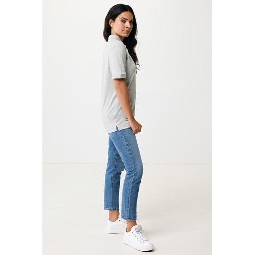gris chiné IQONIQ Yosemite Polo Piqué Unisex Algodón Reciclado