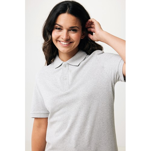 gris chiné IQONIQ Yosemite Polo Piqué Unisex Algodón Reciclado