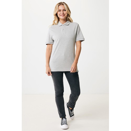 gris chiné IQONIQ Yosemite Polo Piqué Unisex Algodón Reciclado