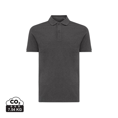 antracita chiné IQONIQ Yosemite Polo Pique Unisex Algodón Reciclado