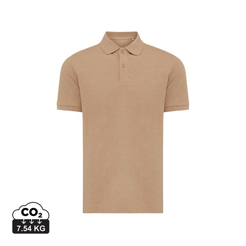 marron chiné IQONIQ Yosemite Polo Pique Unisex Algodón Reciclado