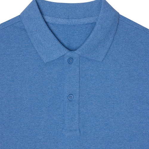 azul chiné IQONIQ Yosemite Polo Piqué Unisex Algodón Reciclado