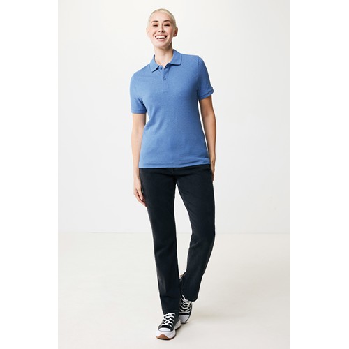 azul chiné IQONIQ Yosemite Polo Piqué Unisex Algodón Reciclado