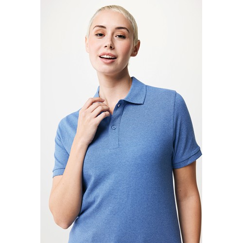azul chiné IQONIQ Yosemite Polo Piqué Unisex Algodón Reciclado