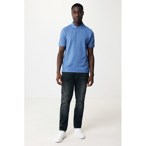 azul chiné IQONIQ Yosemite Polo Piqué Unisex Algodón Reciclado