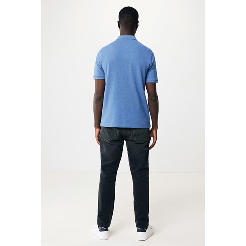 azul chiné IQONIQ Yosemite Polo Piqué Unisex Algodón Reciclado