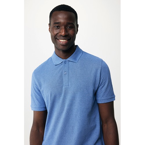 azul chiné IQONIQ Yosemite Polo Piqué Unisex Algodón Reciclado