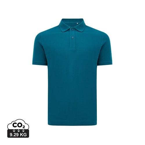 azul azulado profundo IQONIQ Yosemite Polo Pique Unisex Algodón Reciclado