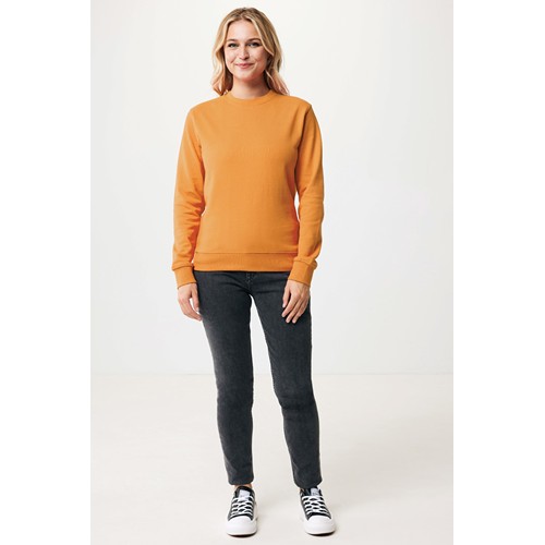 naranja sunset IQONIQ Zion Sudadera Cuello Redondo Mid Weight Algodón Reci