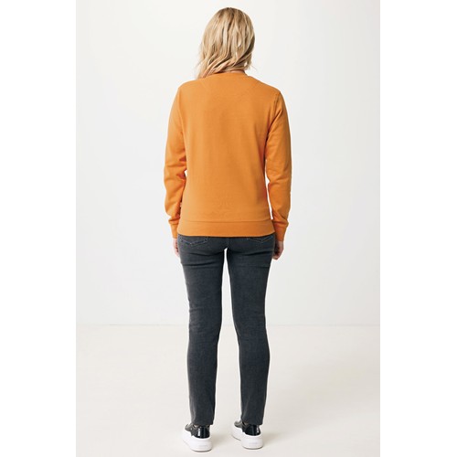 naranja sunset IQONIQ Zion Sudadera Cuello Redondo Mid Weight Algodón Reci