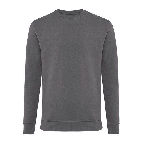 antracita IQONIQ Zion Sudadera Cuello Redondo Mid Weight Algodón Reci