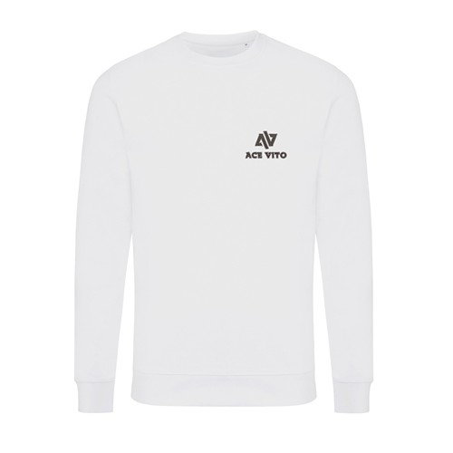 white IQONIQ Zion Sudadera Cuello Redondo Mid Weight Algodón Reci