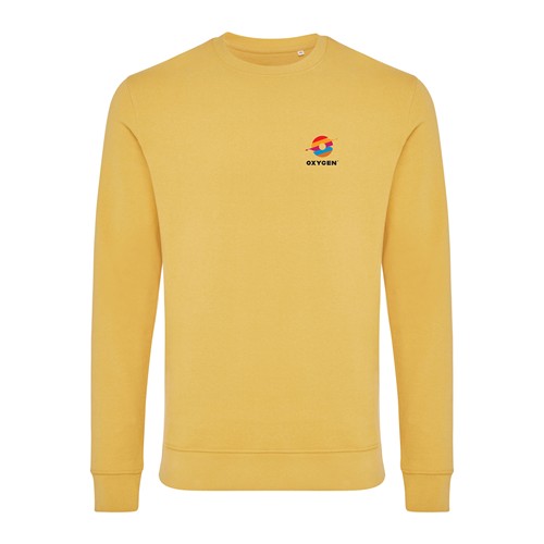 ocre IQONIQ Zion Sudadera Cuello Redondo Mid Weight Algodón Reci