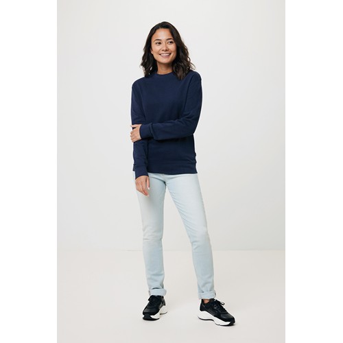 azul marino IQONIQ Zion Sudadera Cuello Redondo Mid Weight Algodón Reci