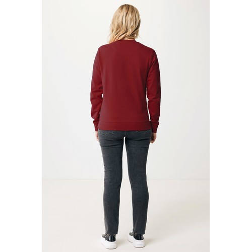 burdeos Suéter Zion cuello redondo algodón reciclado IQONIQ