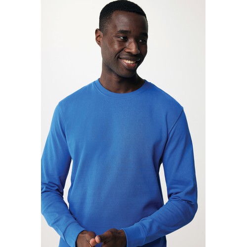 azulón Suéter Zion cuello redondo algodón reciclado IQONIQ